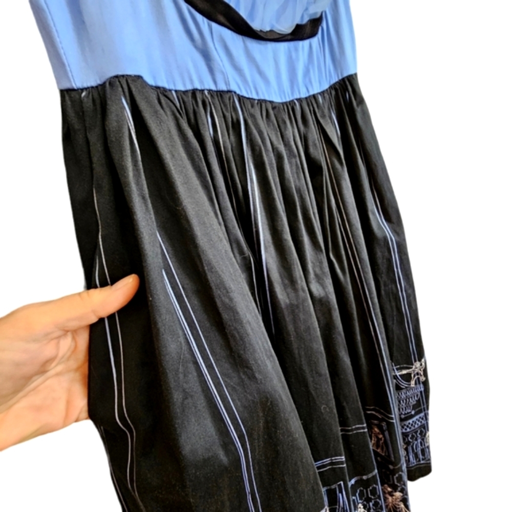 NWT Disneys Haunted Mansion Her Universe The Dress Shop Blue/Black Dress - Picture 10 of 16